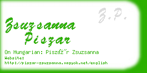 zsuzsanna piszar business card